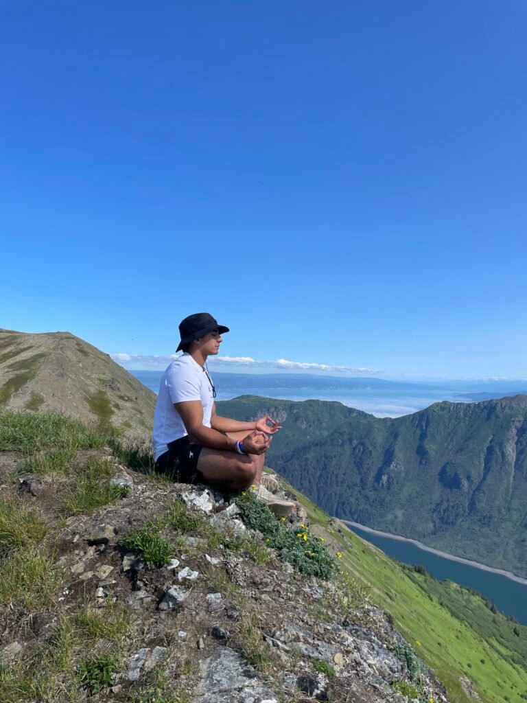 Jason Diaz Jr. Meditating In Alaskan Nature